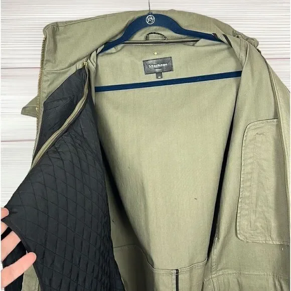 MACKAGE Montreal Zip Front Hooded Jacket with Leather Sleeves Removable Lining M - Picture 8 of 15